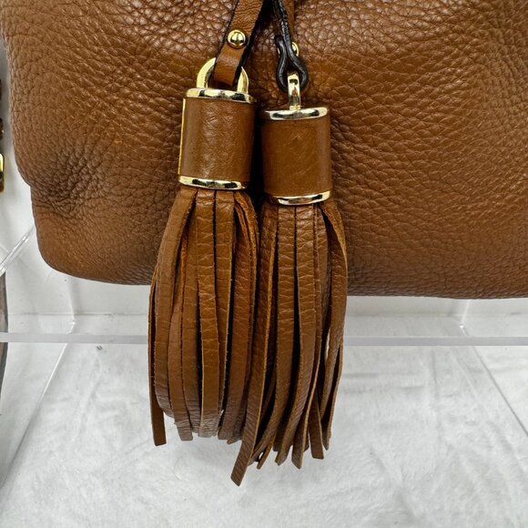 Michael Kors Brown Pebbled Leather Crossbody Shoulder Bag Magnetic Closure READ - Picture 3 of 16